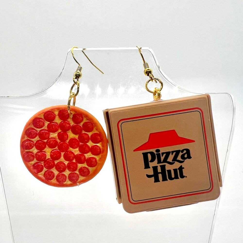 Pepperoni Pizza Earrings - Pizza Hut Earrings - Foodie Accessories - Party Ear